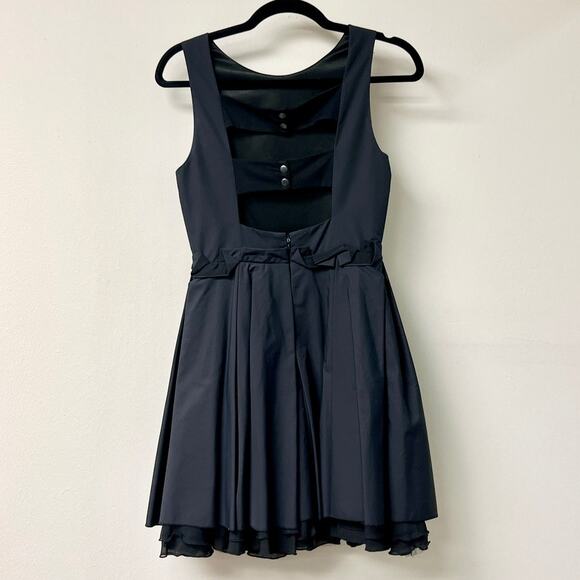 Alice + Olivia Sleeveless Open Back Sleeveless A-Line Mini Dress Black Womens XS - Picture 3 of 4